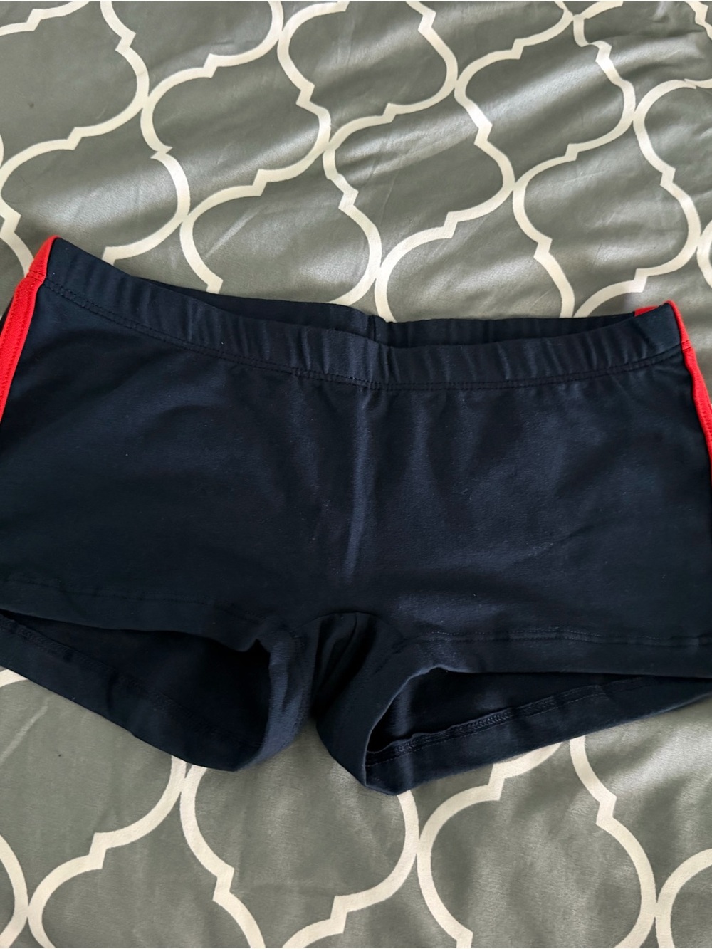 Women's Navy Shorts with Red Trim
